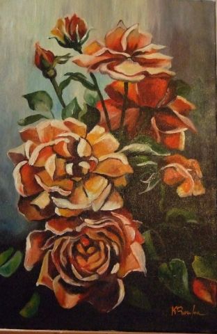 bouquet de roses - Peinture - kromka