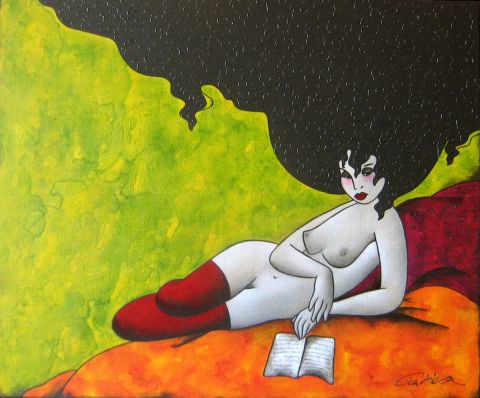 La lectrice - Peinture - Ah Tatieva 
