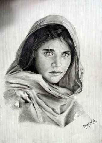 La jeune Afghane - Dessin - bilo