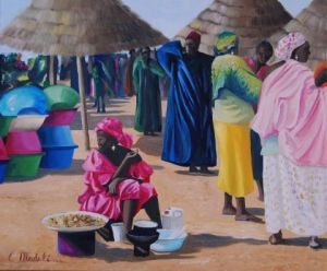 Voir le détail de cette oeuvre: Marché sénégalais