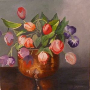 Voir cette oeuvre de emilie leonardi: bouquet de tulipes