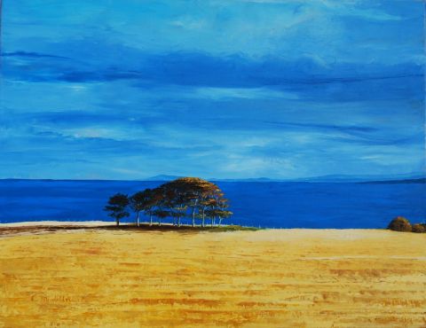 Bl� en Ecosse - Peinture - Catherine MADELINE
