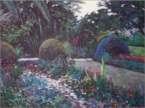 Jardin  - Peinture - Madjid Soufi