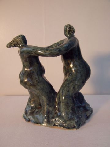 Danseurs de tango - Sculpture - caroline sudre