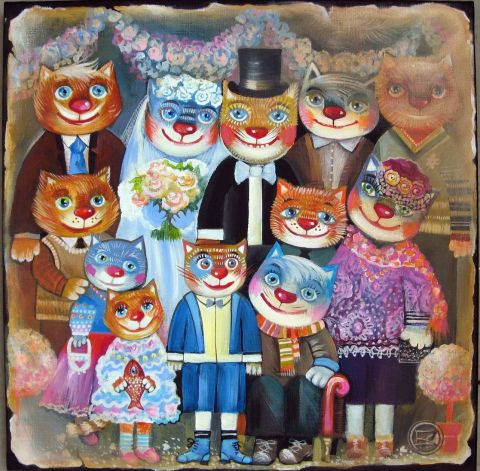 Photo de famille - Peinture - OXANA ZAIKA