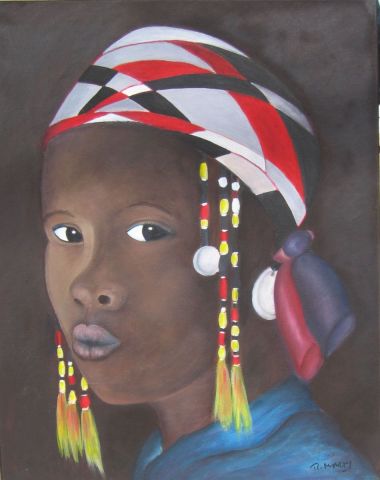 AFRICAINE - Peinture - ROGER MARTY