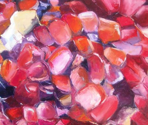 ROUGE GRENADE - Peinture - Veronique LANCIEN