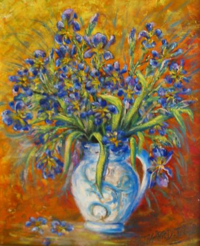 pot bleu - Peinture - edward