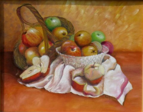 Pommes à gogo - Peinture - Annie LEFEBVRE
