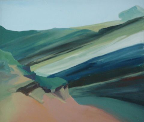 stries paysage des Canaries - Peinture - Christiane Jousset