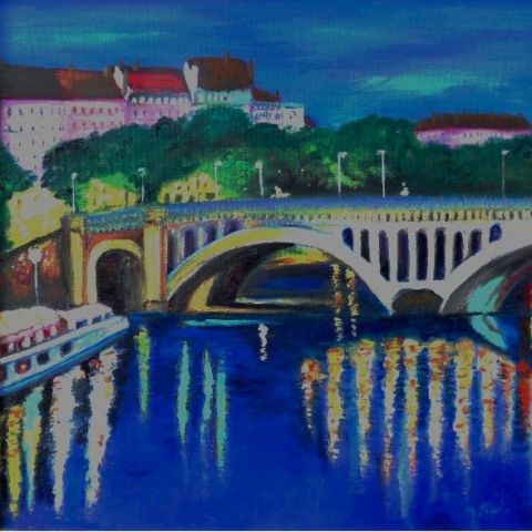 Lyon   le pont Wilson - Peinture - Paoli