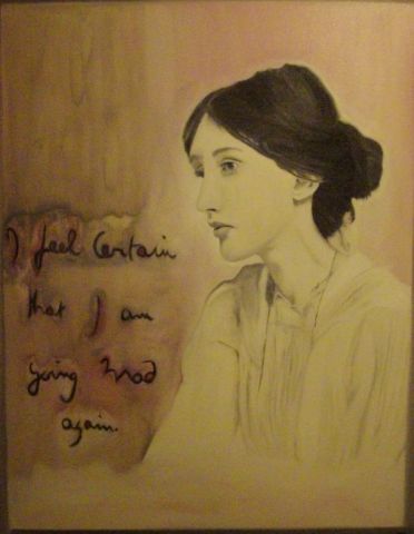 Virginia Woolf is here - Peinture - joey doe