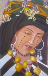 Voir cette oeuvre de fati saida: Bride Imilchil (femme berbère au montagne d'Atlas)