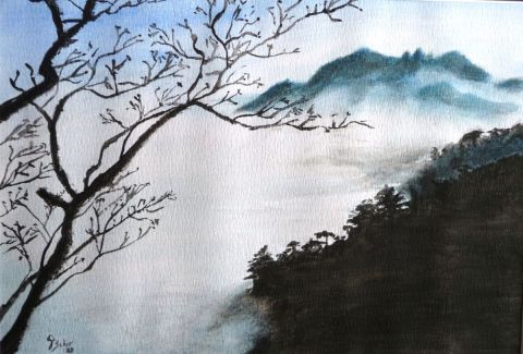 Montagne de Chine - Peinture - olivierb