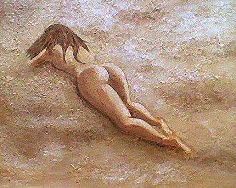 femme sable - Peinture - martine zendali