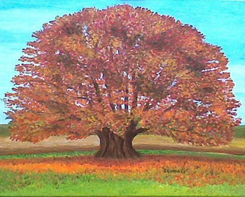 automne - Peinture - martine zendali