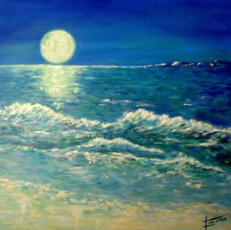 Lune ou soleil - Peinture - Catherine Thivrier-Forestier