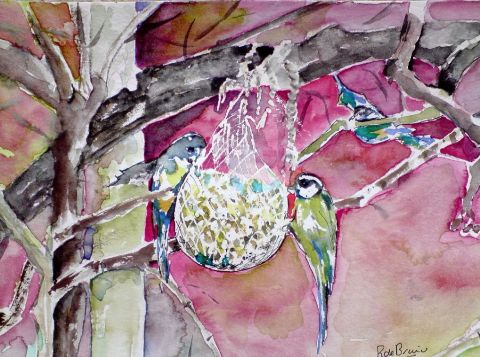 RESTOISEAUX - Peinture - atelier mauve