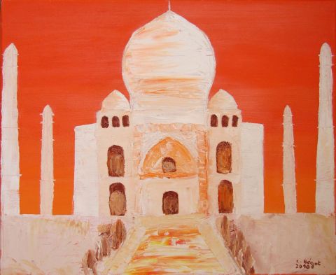 taj mahal - Peinture - Catherine BEGOT