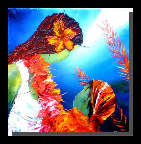 Rêve de Papeete - Peinture - anne leonard