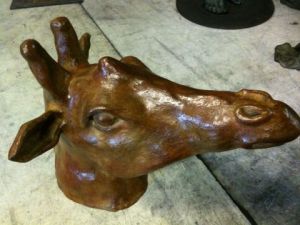 Sculpture de Kvalcam: la girafe