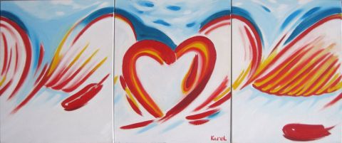 L'Amour donne des Ailes - Peinture - Karel