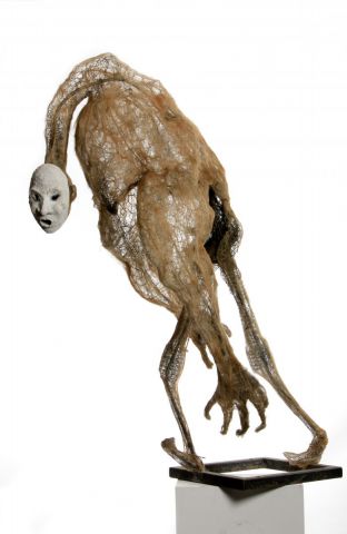 HOMME TAUREAU DANS LES DUNES - Sculpture - Breval