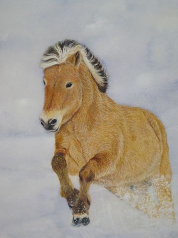 L'artiste Mikael Neel d'Anceaumeville - cheval