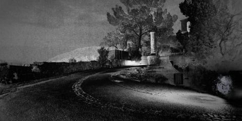 La calade de l'�glise - Art numerique - Jean-Louis Jamsin