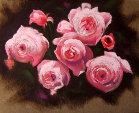 roses en rose - Peinture - attilioradice