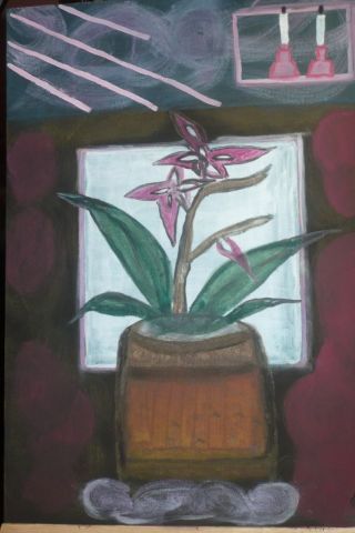 l'orchidée - Peinture - michele delaitre