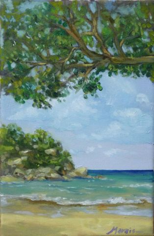 Jimbaran beach - Peinture - Simon MARAIS
