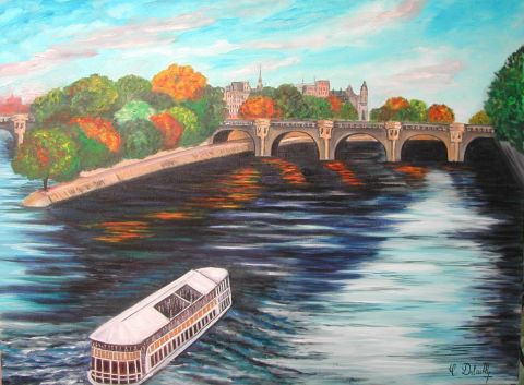 le Pont neuf - Peinture - Catherine Dutailly