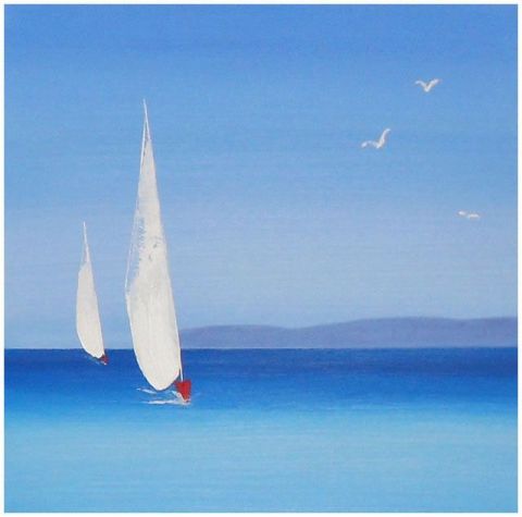 Voiles Blanches - Peinture - Dany MARIE