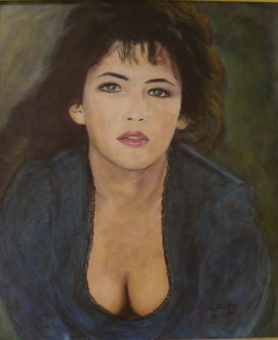 Portrait de Sophie Marceau - Peinture - MACLADE