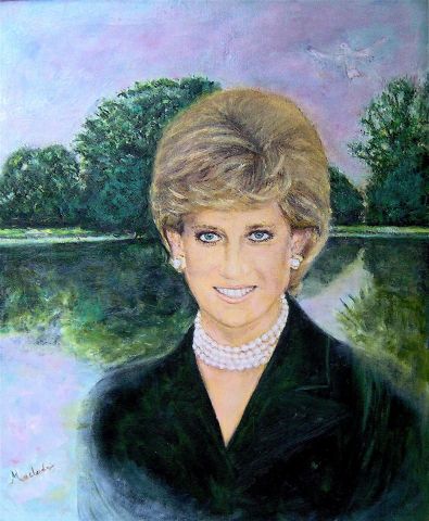 Portrait de Diana, Princesse de légende - Peinture - MACLADE