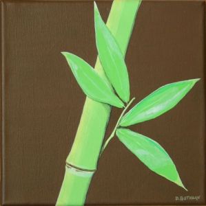 Voir cette oeuvre de Delphine Bothuan: Bambou -zen- sur fond chocolat