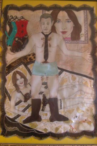 scene humoristique - Art textile - NAD