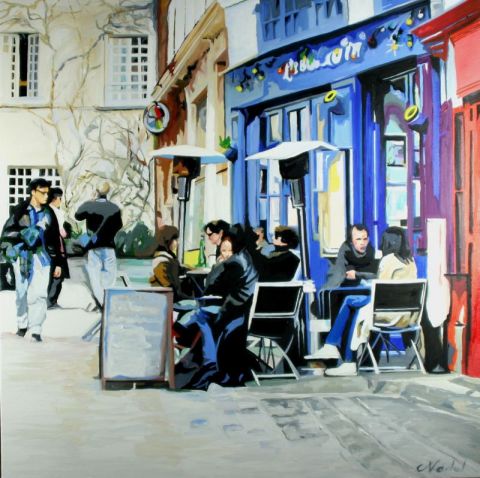 st gervais bleu - Peinture - CLOTILDE NADEL