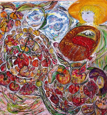 Abondance l'heure de la cueillette - Peinture - OD' ILE 