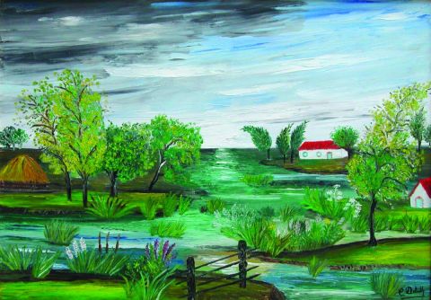 le marais sousle vent - Peinture - Catherine Dutailly