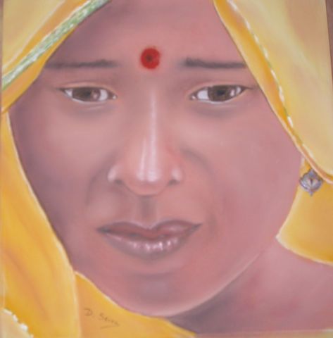 Femme indienne - Dessin - Dany SERVA