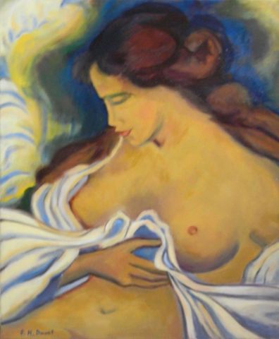 Au bain (d'après Maillol) - Peinture - franciane