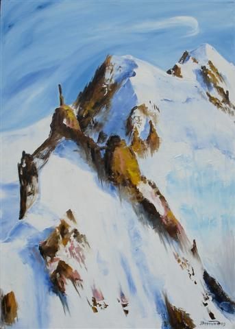 le mal des montagnes - Peinture - joelle bernard