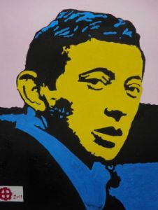 Voir cette oeuvre de Alain Dal Molin: Gainsbourg jaune