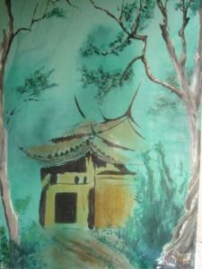 Voir cette oeuvre de gilbert nguyen thanh: pagode perdue dans la fôret