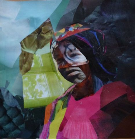 Portrait n� 9 - Collage - Jacqueline CASTAGNE