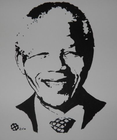 Mandela - Peinture - Alain Dal Molin