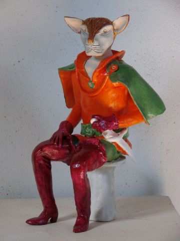 Monsieur le Chat Bott� - Sculpture - Guillaume Chaye