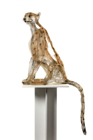 GUEPARD  3 � L 'aff�t - Sculpture - Breval